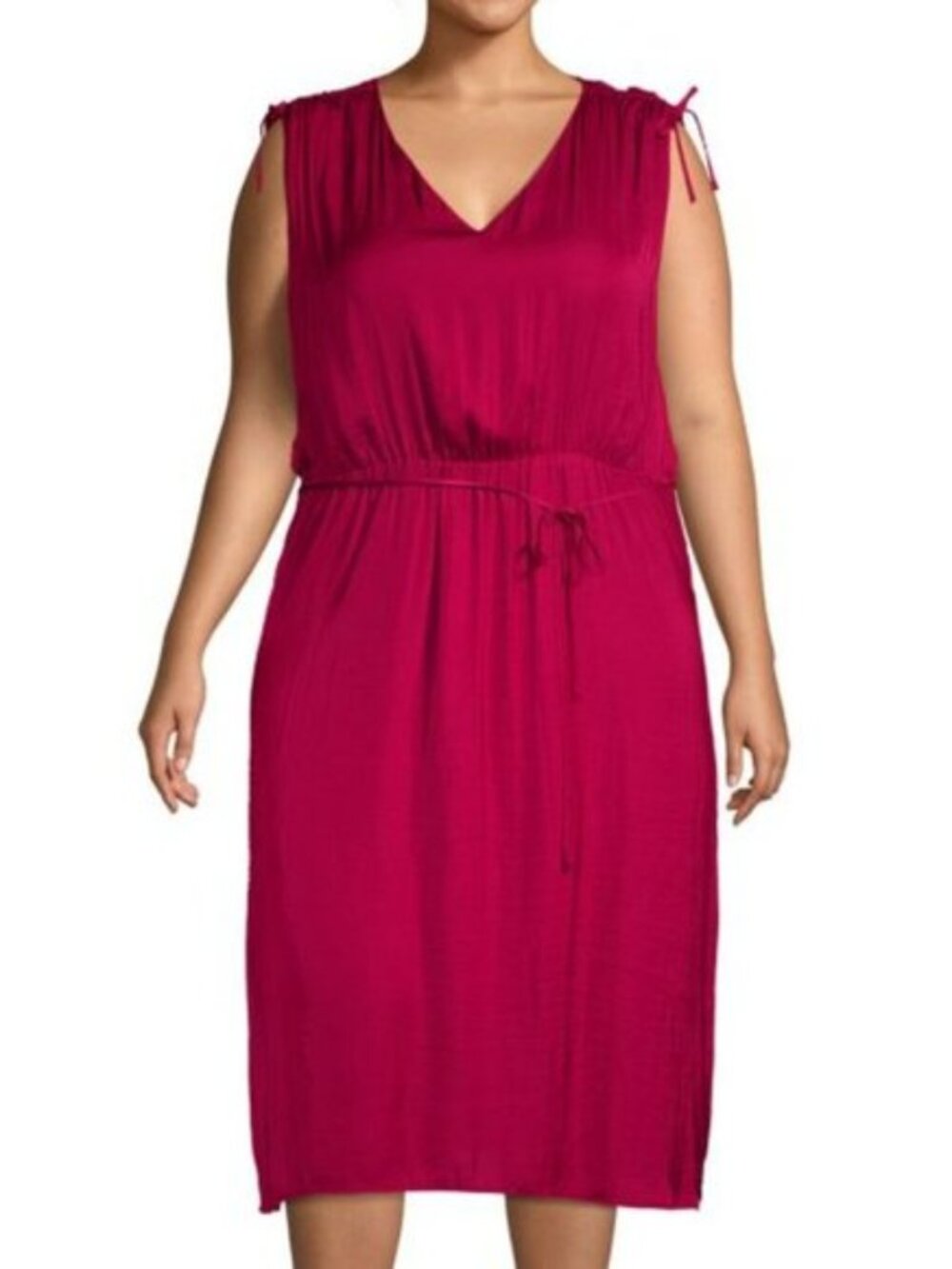 vibrant magenta Vince Camuto Tie Shoulder Dress